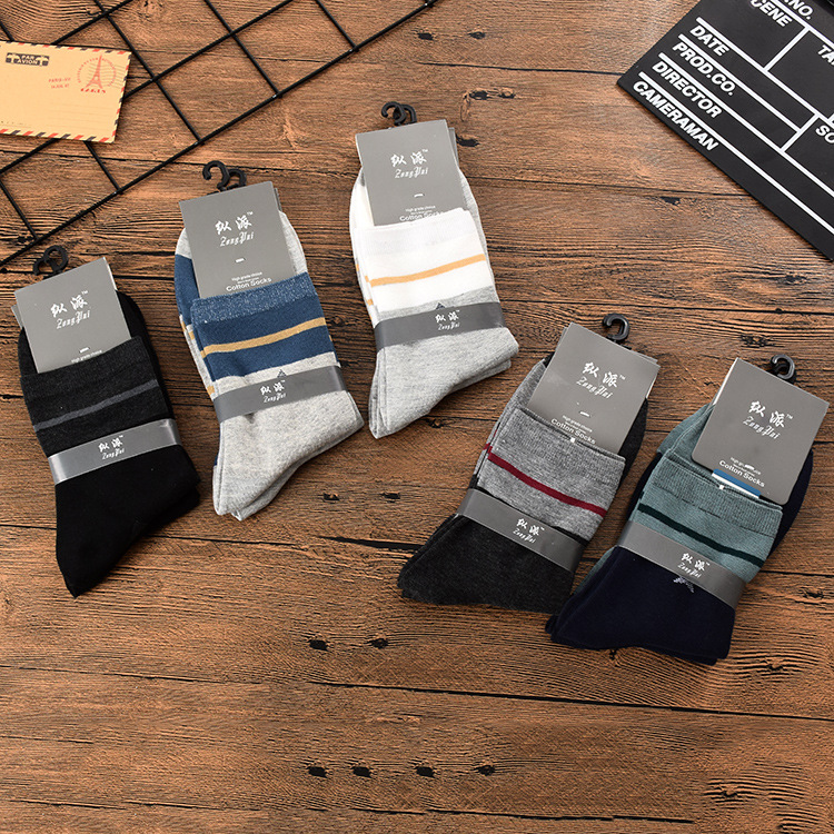 2018新品吸汗透气棉袜子男士秋冬季中筒加厚秋冬天棉祙冬季|ms