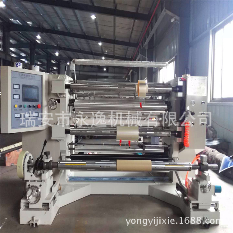 厂家直销卷筒纸、薄膜PLC立式分条机，OPP全自动张力分条机