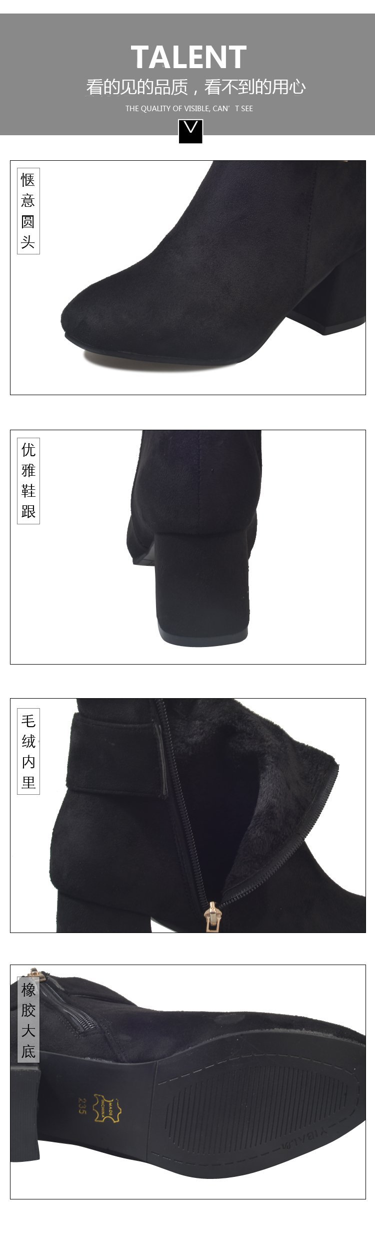 Bottes femme en Daim - Ref 3354988 Image 8