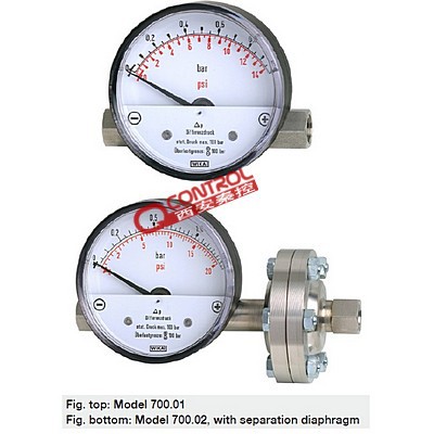 德国WIKA 700.02.80差压表 wika差压表磁性活塞、隔离膜片可选