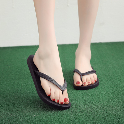 2022 Summer style PVC Slipper girl Solid Sandy beach lovers flip flops