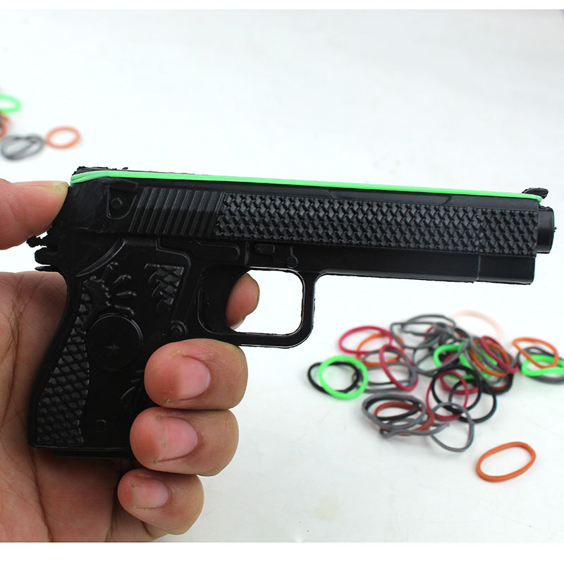 1 yuan 24 en Jesús comiendo pollo seis banda de goma de pelo continuo pistola niños clásico nostálgico niño escuela puerta pequeño juguete