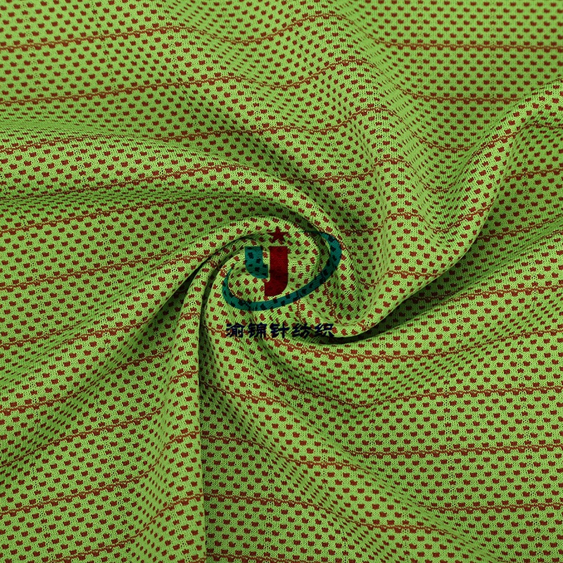 双色提花网眼 冷感运动冰凉毛巾面料 阳涤双色网眼工厂供应