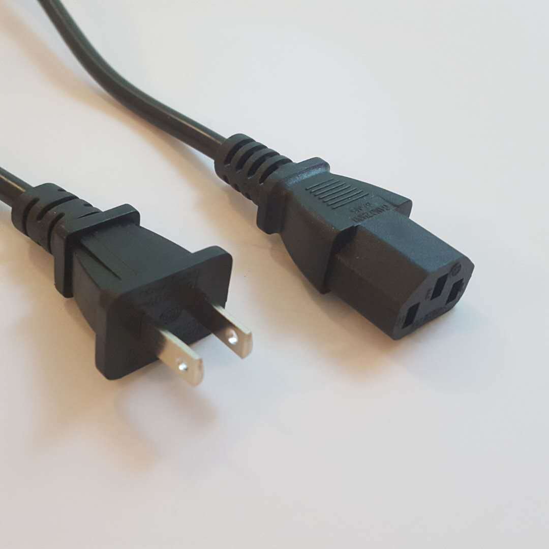 扁插品字尾电源线2芯国标线扁护套美标2插连接线适配器启动机线