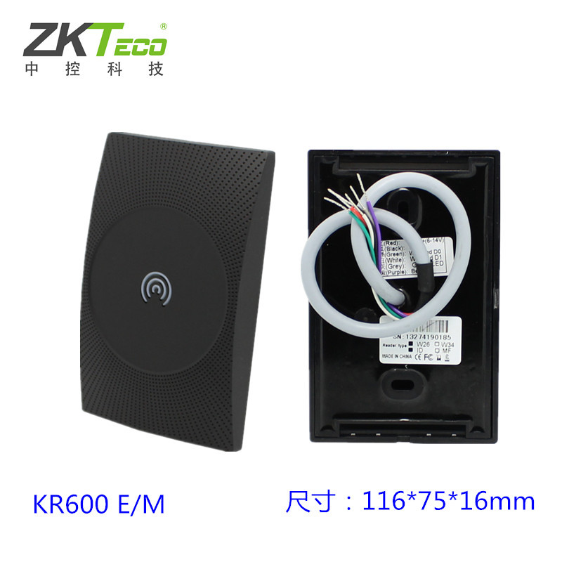 ZKTeco/中控智慧KR600E刷卡密碼門禁系統韋根26/34ID門禁讀頭現貨