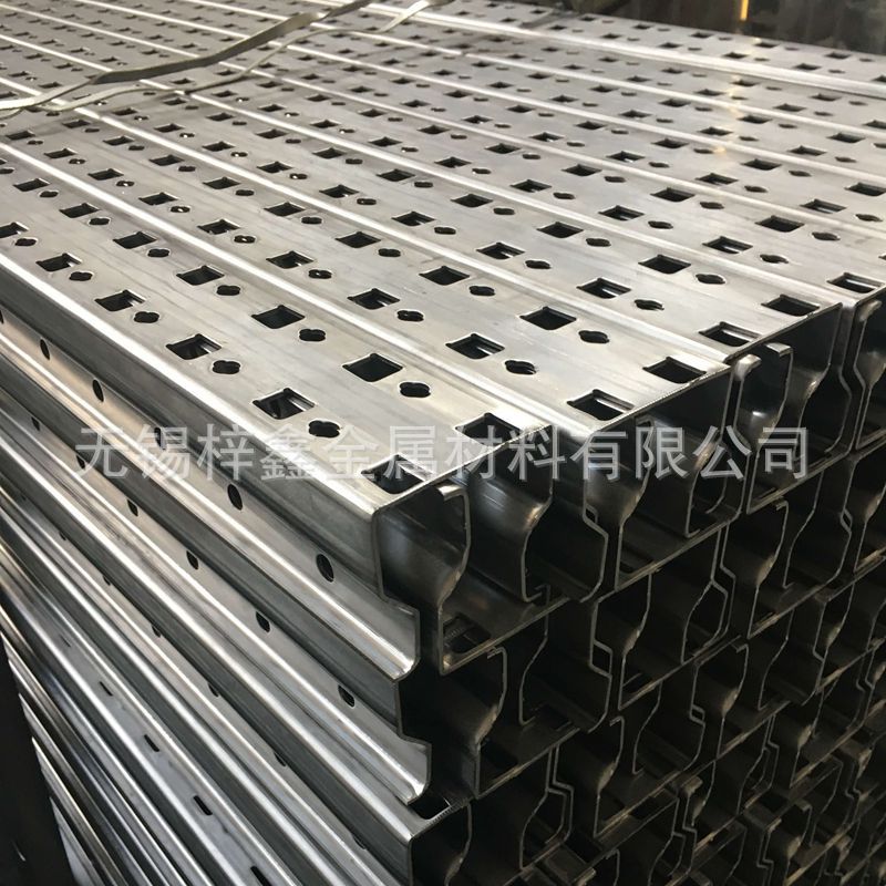 货架型材立柱冲孔定尺C型钢60*55