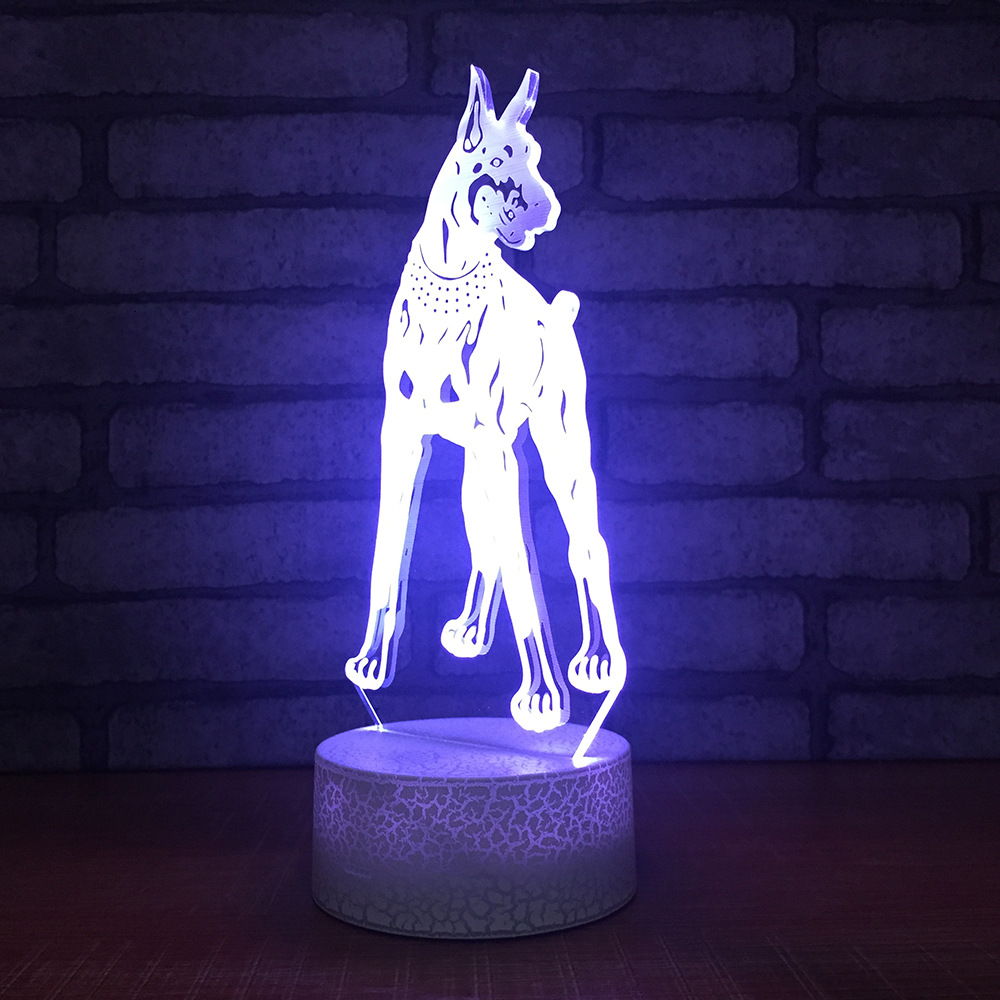 亚马逊爆款 爆裂纹3D灯小夜灯台灯