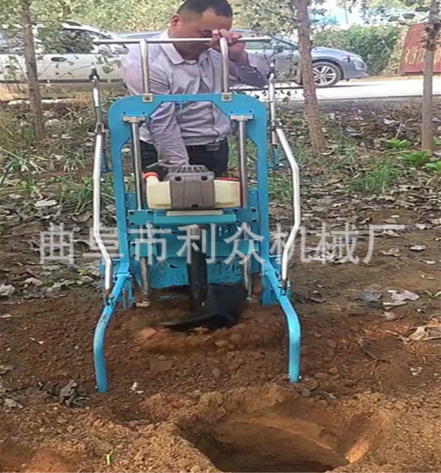 陵川县 脚踏式汽油挖坑机 带支架固定挖坑机