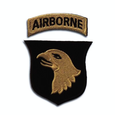 Cross-border supply 101 airborne 4-piece set of Velcro armbands clothing embroidered cloth labels morale badges