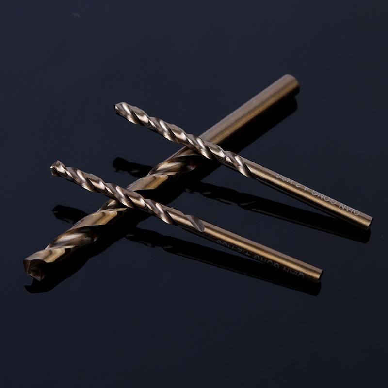 Qian Gong straight shank twist drill M0.3 ~ 13.0 titanium-plated twist drill 6542 material drill specially made of stainless steel