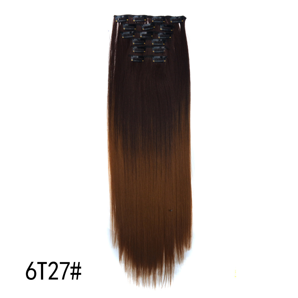 Extensions de cheveux synthétiques dégradées colorées, droites_voghion.com