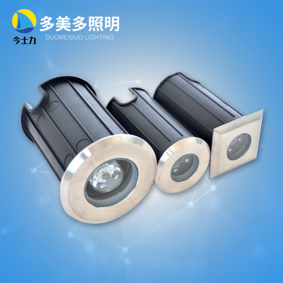 led水底地埋灯1W不锈钢埋地灯12V水下射灯户外防水嵌入式台阶灯|ms