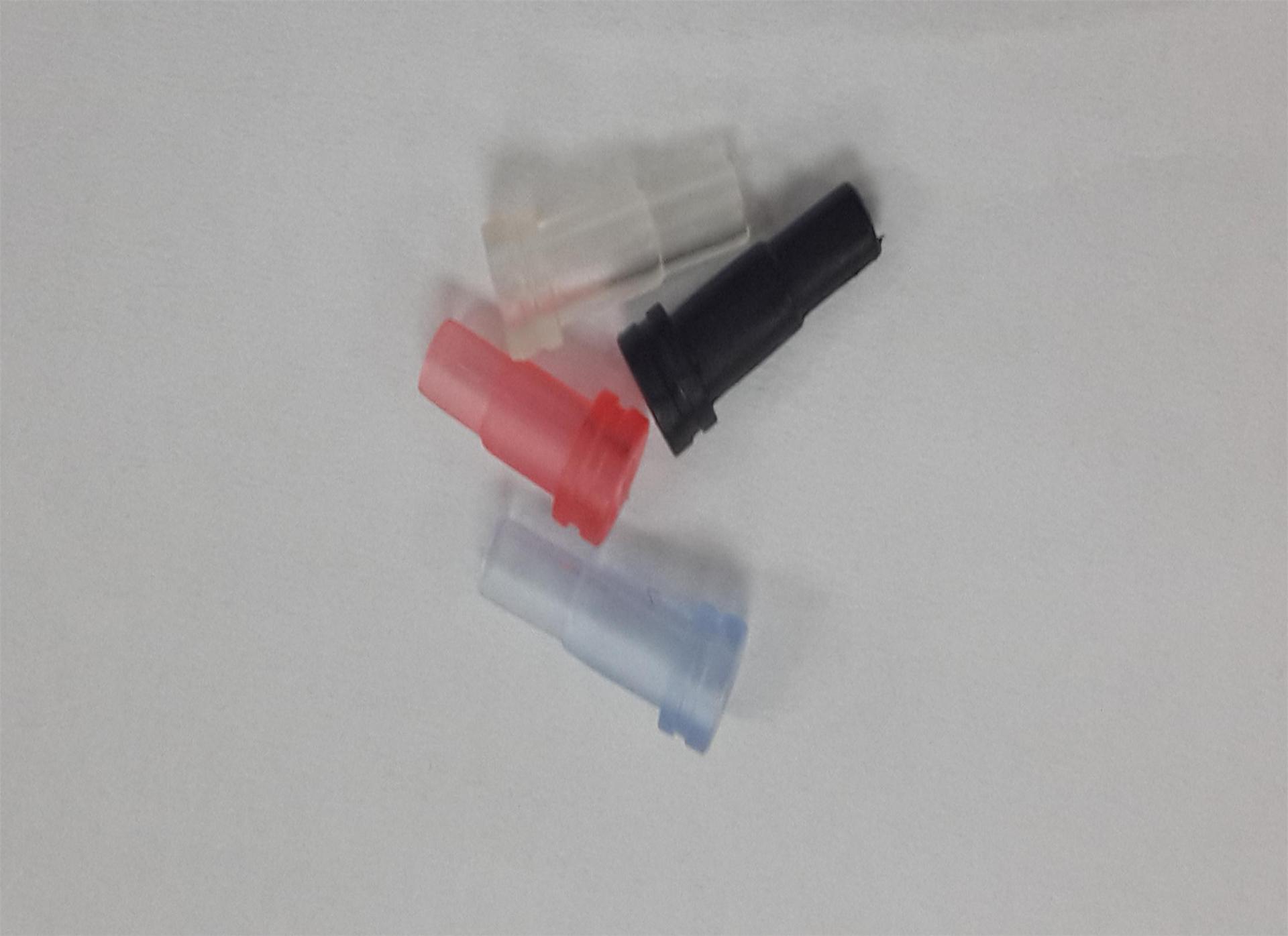 3.5尾胶4mm/3.5插针4mm尾胶红蓝黑透明4色