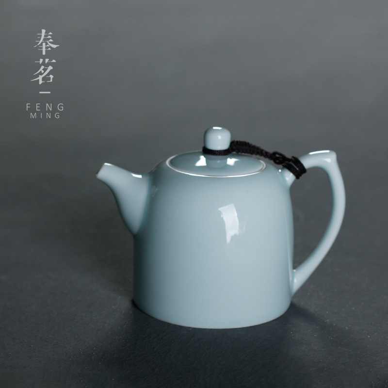 影青茶壶 青瓷茶壶日式泡茶器青瓷 陶瓷功夫茶具茶器