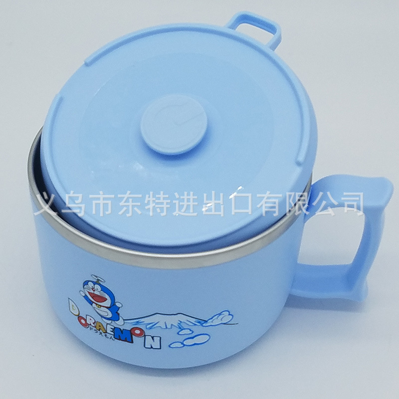 Factory direct sales of stainless steel 304 lunch boxes, cartoon covered instant noodle bowls, insulated fast food cups, heat-resistant student lunch boxes detail image 11