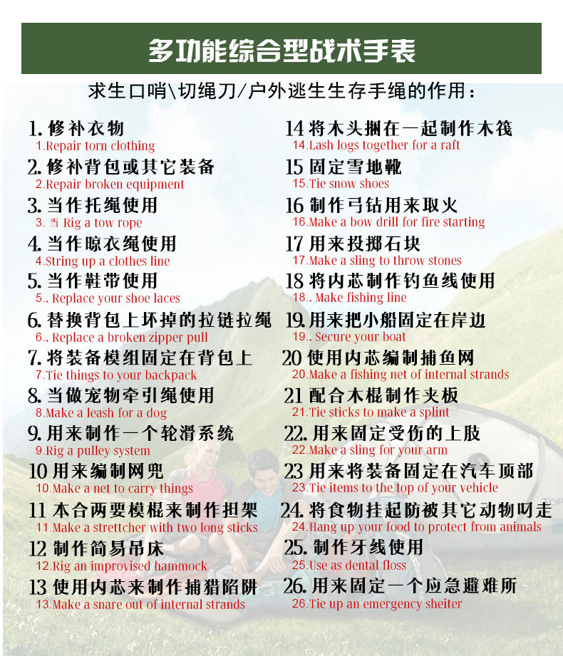 求生6合一指南针打火石手链-求生口哨_-手表_03