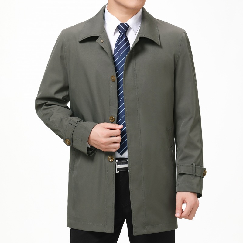 leisure time Jacket Men's Spring new pattern Middle and old age 2021 man business affairs Jacket men's wear Lapel Windbreaker coat