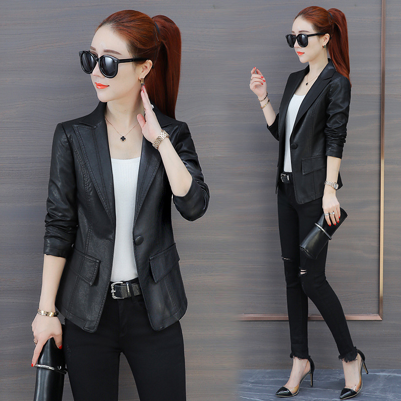 Veste cuir femme en PU - Ref 3331626 Image 1