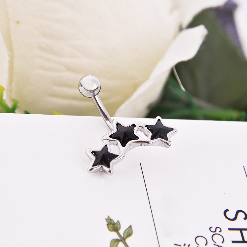 Wholesale Five-pointed Star Stainless Steel Belly Button Nails Body Piercing display picture 2