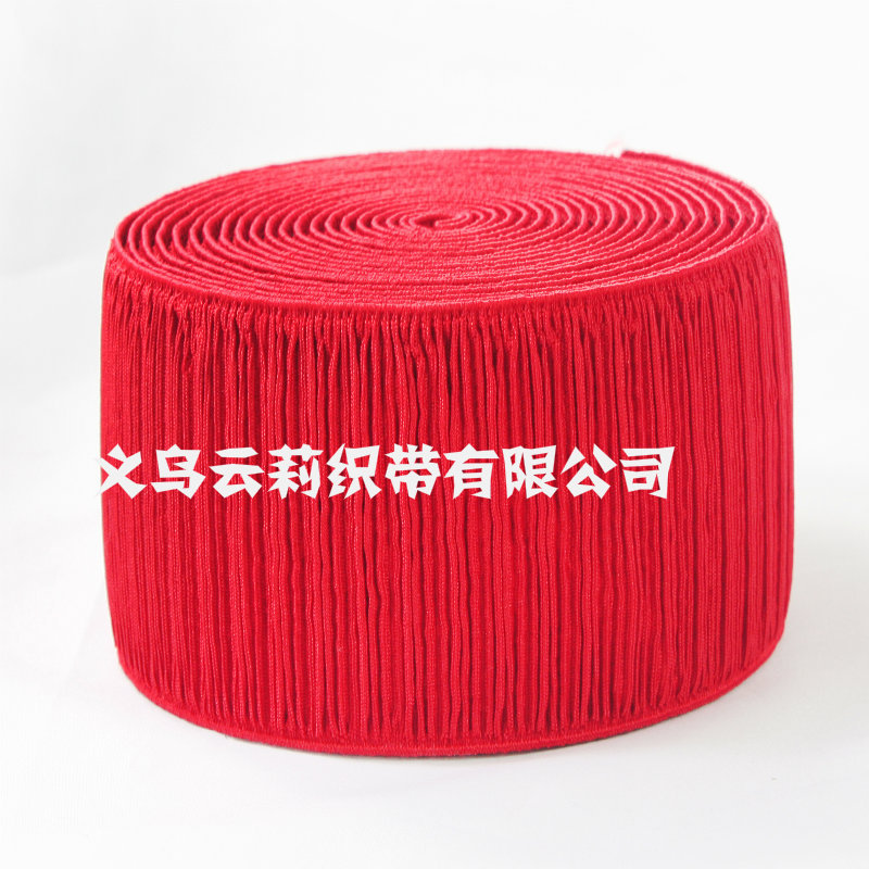 厂家直供5cm皱纹松紧带 横杆纹坦克纹橡筋 产业用装饰 服饰辅料