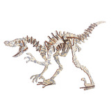 Реалистичный динозавр, деревянная головоломка, игрушка с лазером, DIY