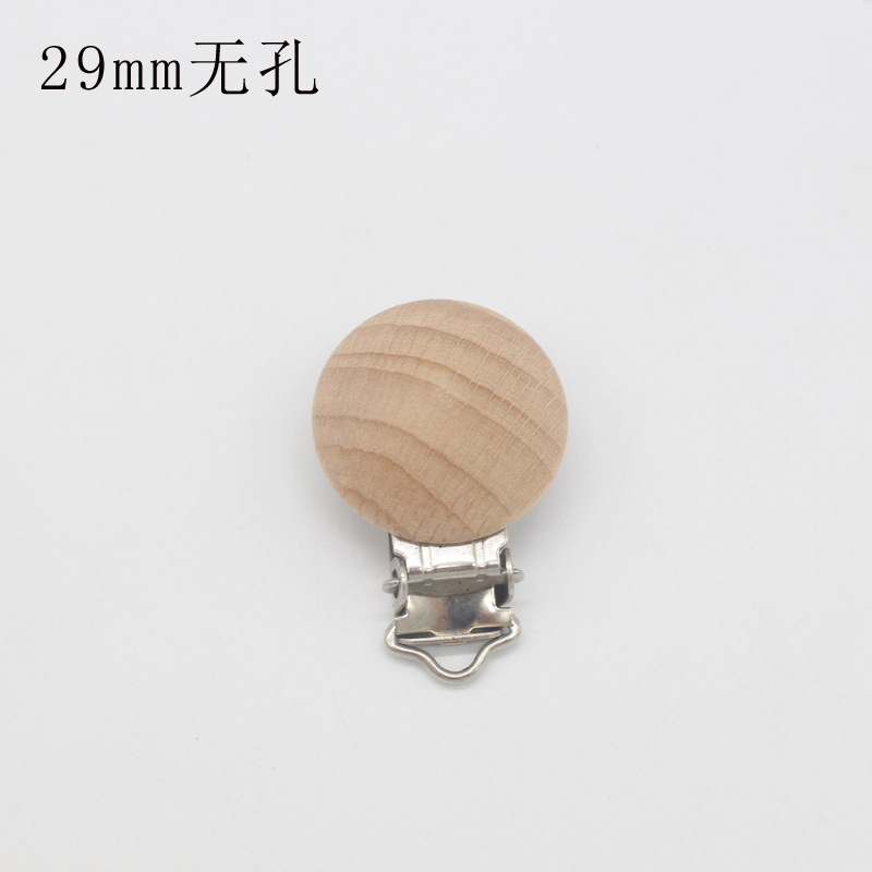 29mm35mm clip de chupete de haya clip de chupete de madera suministros infantiles Seguridad Protección del Medio Ambiente chupete cadena clip