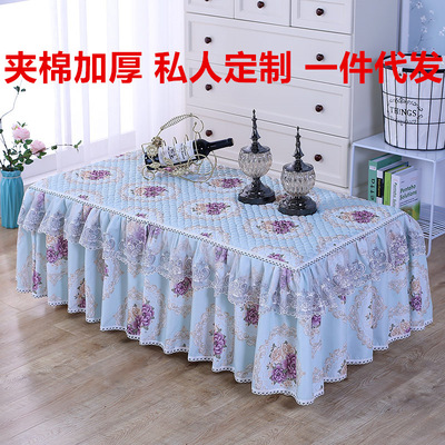桌布台布长方形布艺蕾丝客厅茶几布套家用防尘罩田园桌裙桌垫定制