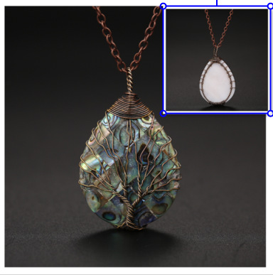 Fashion Tree Alloy Plating Natural Stone Pendant Necklace 1 Piece