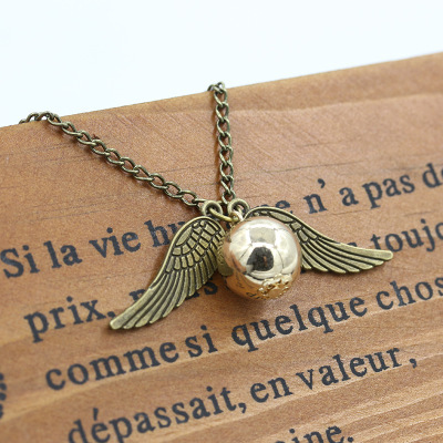 Harry Potter and Deathly Hallows Necklace Angel Wing Necklace Clavicle Chain Wholesale