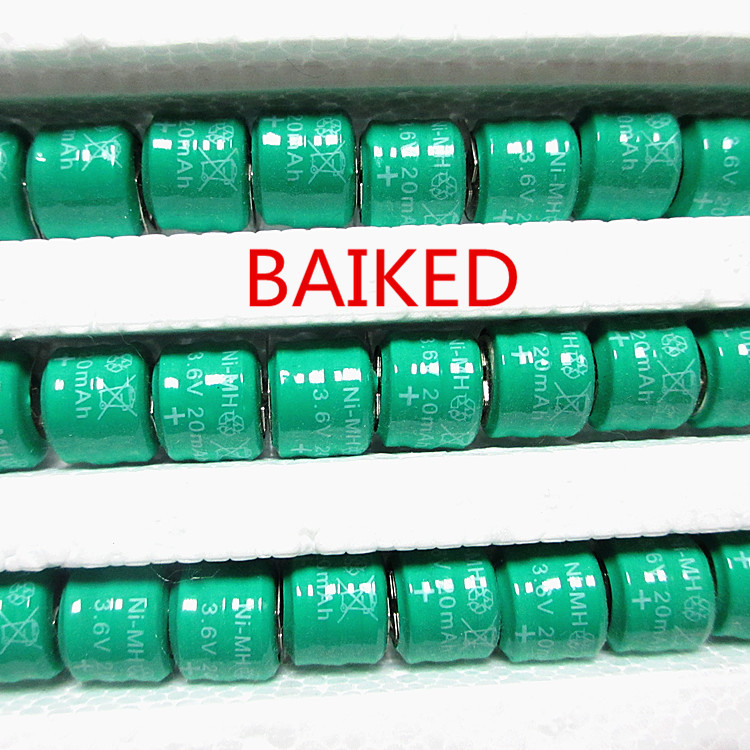 Ni-MH 3.6V 20mAh 电池时钟电镍氢 可充电 纽扣式