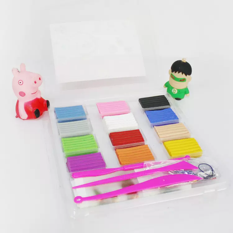 厂家直销儿童玩具12色轻粘土套装儿童彩色橡皮泥DIY太空泥彩泥