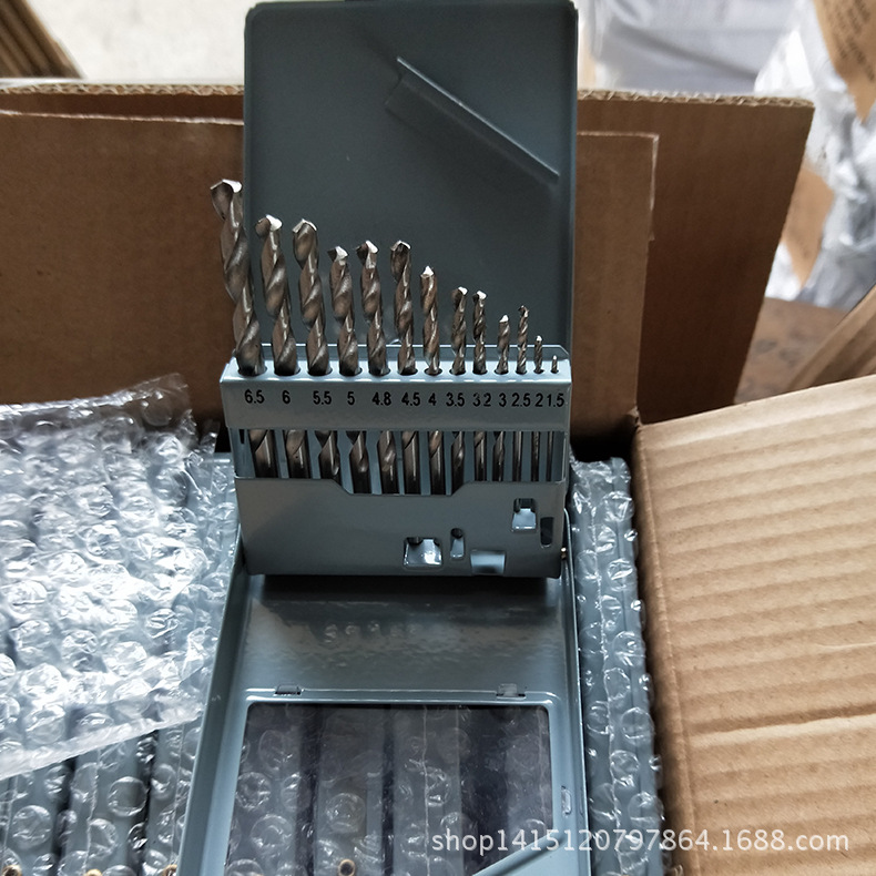 直销各种款式全磨13件套麻花钻 13PCS麻花钻头含钴13件套麻花钻头