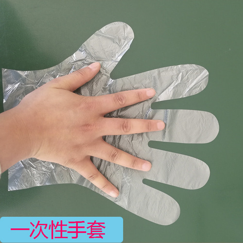 Manufacturer wholesale disposable gloves thickened transparent disposable film gloves catering beauty takeaway plastic gloves