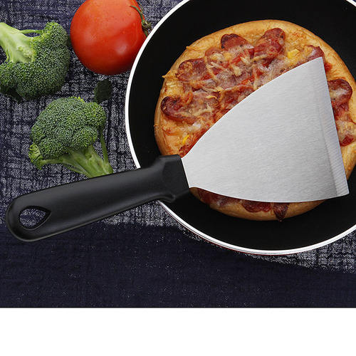 新款铁板烧煎铲厨师专用牛扒铲 小号斜口煎饼铲不锈钢披萨铲