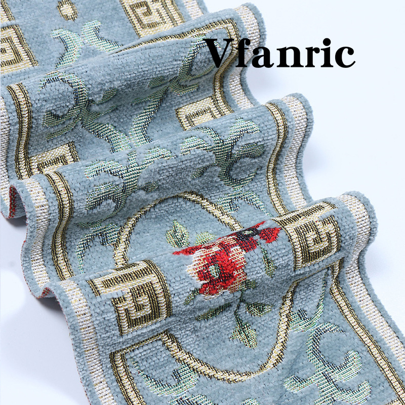 12CM民族風報喜鳥雪尼爾窗簾花邊中式沙發墊花邊艾灸坐墊提花織帶