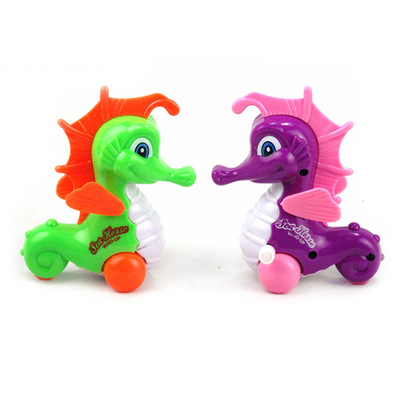 地摊玩具 批发上链小海马可爱卡通海马造型儿童发条玩具|ru