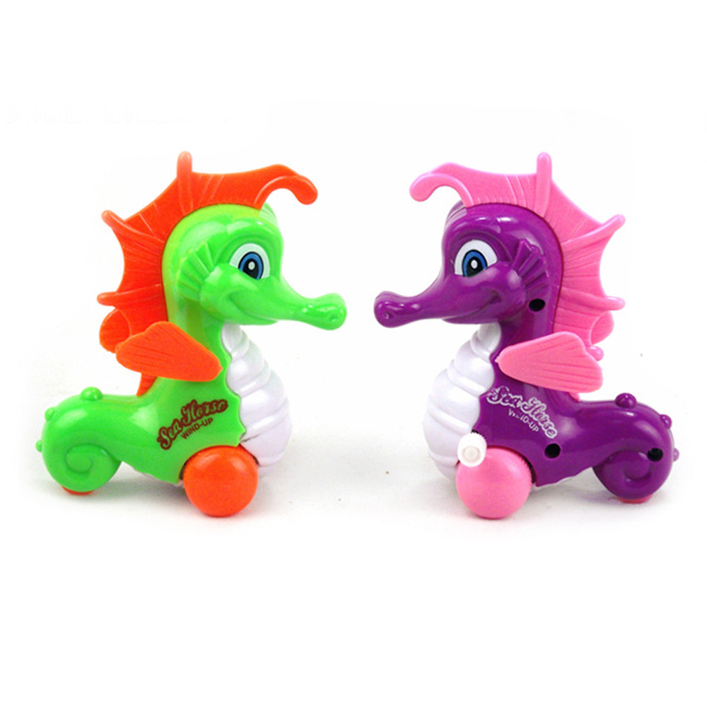 地摊玩具 批发上链小海马可爱卡通海马造型儿童发条玩具|ru
