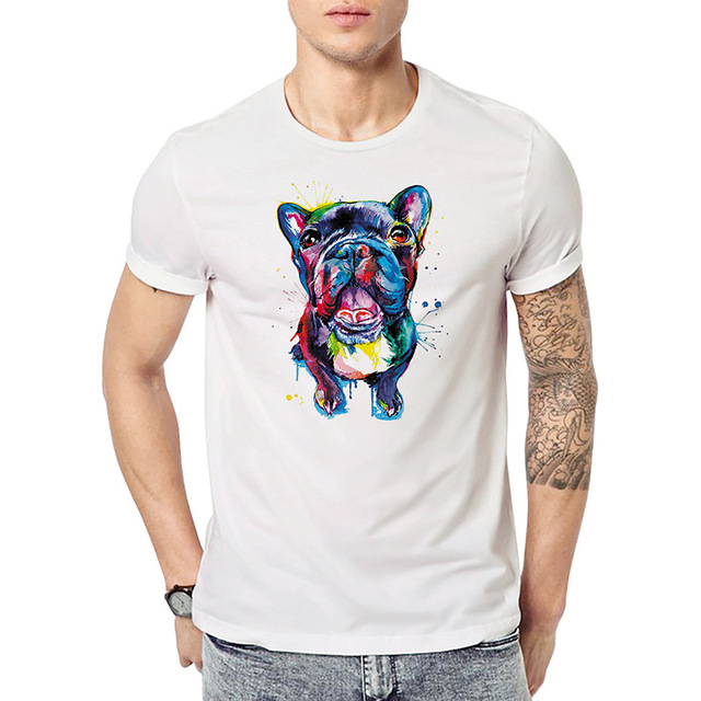 New Couple Creative Dog Digital Printed T-shirt Men’s Shirt