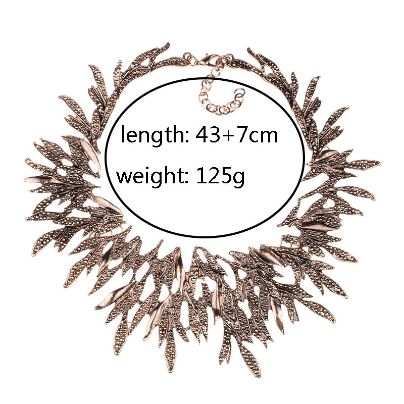 Retro Leaf Alloy Plating Womenu0027S Necklace 1 Piece