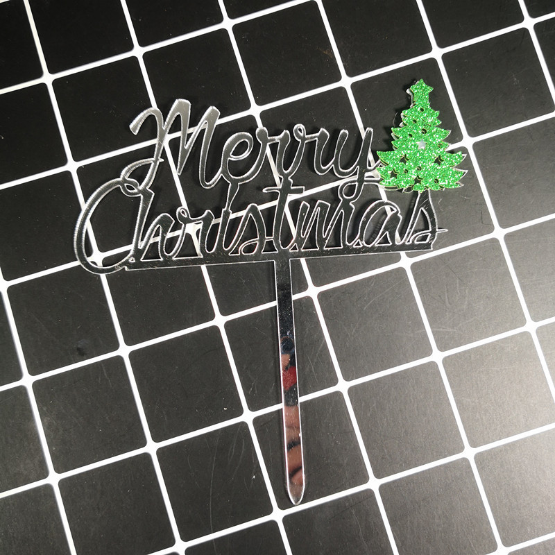 Letter Pattern Christmas Letter Arylic Party Cake Decorating Supplies