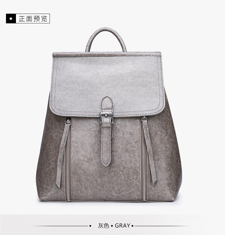 Casual Solid Color Multi-use Pu Backpack Wholesale Nihaojewelry display picture 8