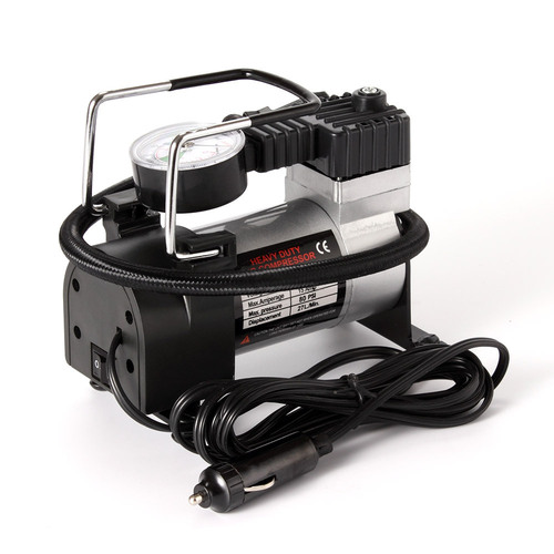 Automotive car air pump metal single cylinder electric 12V portable with color box foam packaging