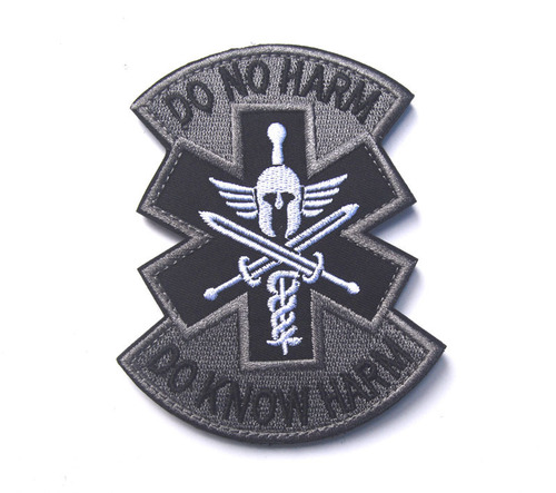 US Medical Badge Embroidered Velcro Badge Armband DO KNOW HARM Don't Hurt Me Nurse Morale Badge