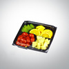 PET Food boxes 750g Antifogging 4 Grid loaded Fruit box Cut fruit Plastic Cold platter Crisper