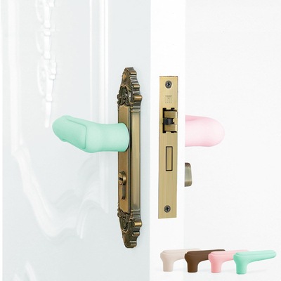 2020 New products 1 silica gel Door handle smart cover baby Door Handle Anti collision children