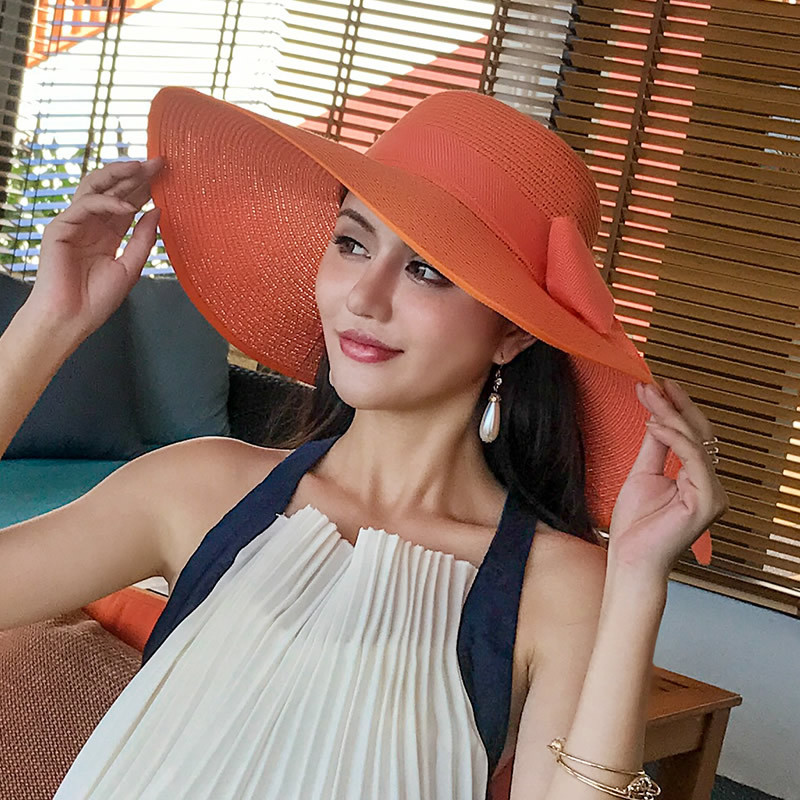 Korean Version Of The Beach Straw Hat Female Summer Seaside Big Brim Sunscreen Sunshade Travel Wild Big-brimmed Cool Hat Sun Summer