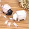 Plastic storage box, cute dustproof table cotton swabs, sheep, cute animals