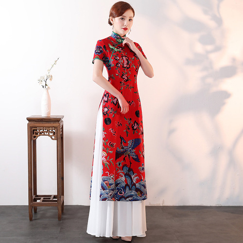 Chinese Dress Qipao for women Long cheongsam women dress of the Republic of China