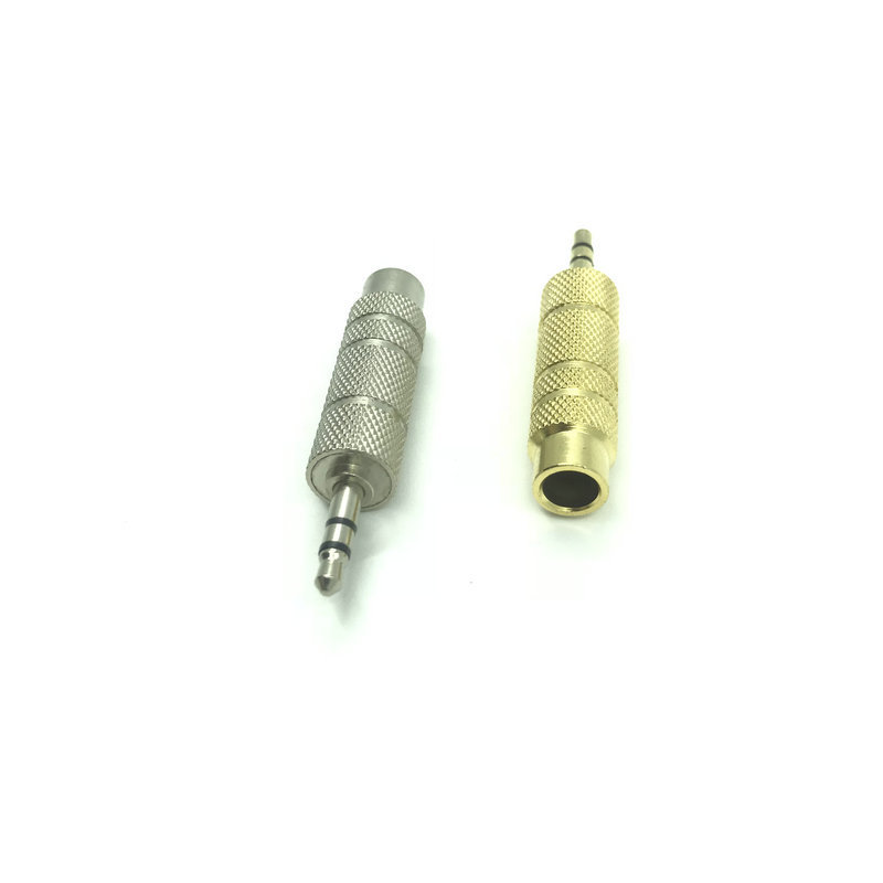 オーディオ6.5回転3.5アダプタのマイクのイヤホン3.5mmのオスの穴が6.35メスのプラグが大きく回転します。