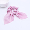 Cross -border solid color hair circle satin cloth art plain ribbon large intestine hair ring sweet disk hair circles milano